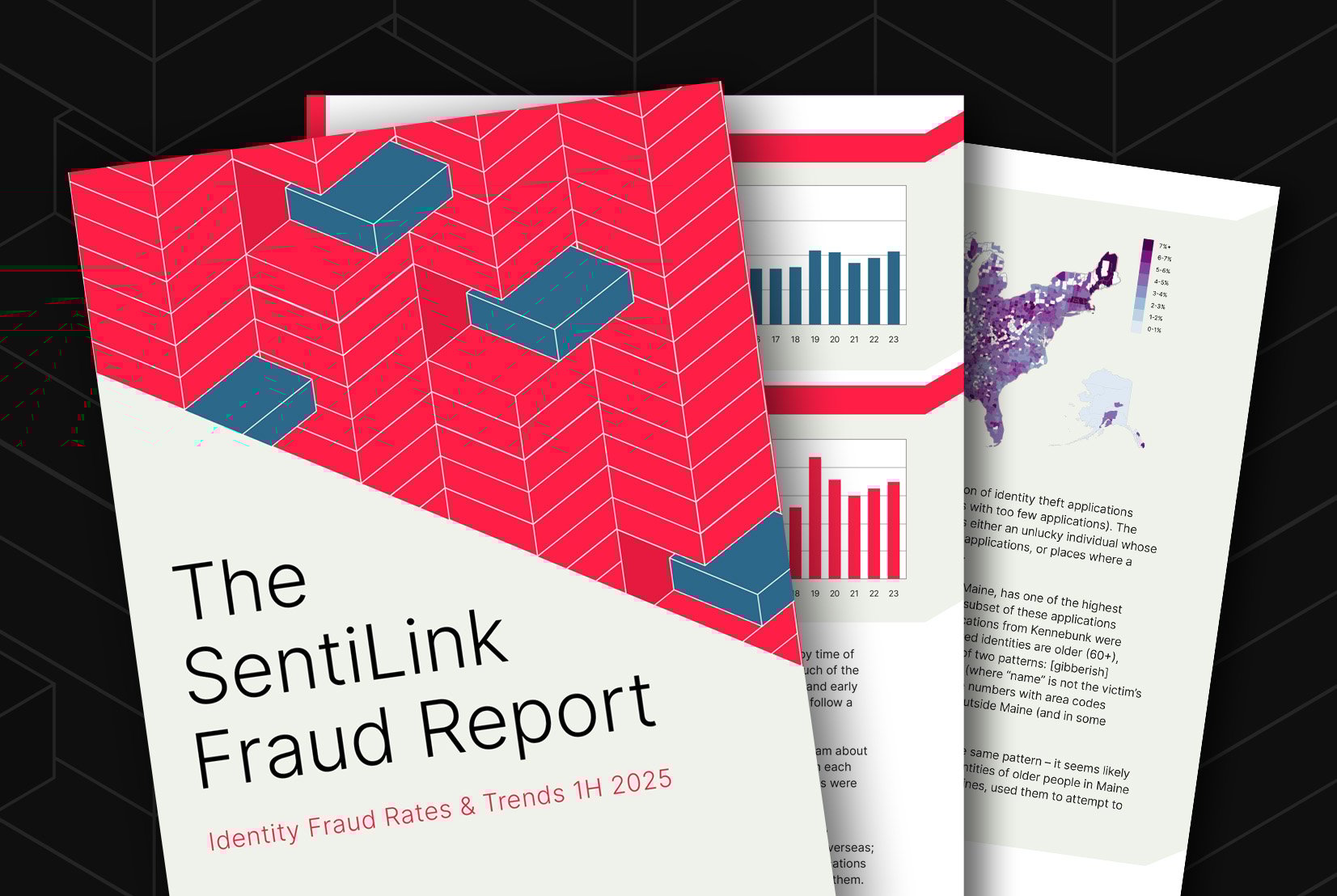 A preview image showing the cover of SentiLink's 1H 2025 fraud report